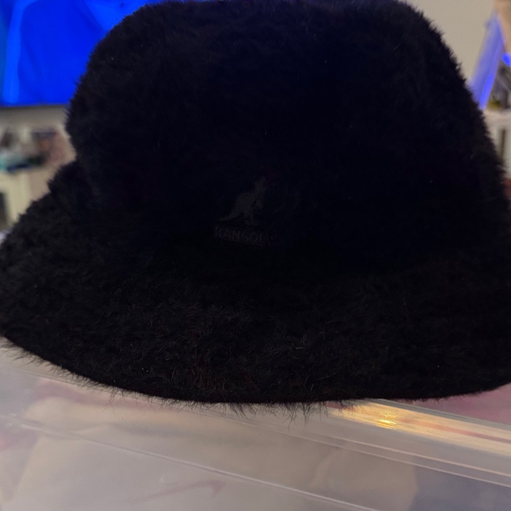 Kangol Black Textured Bucket Hat